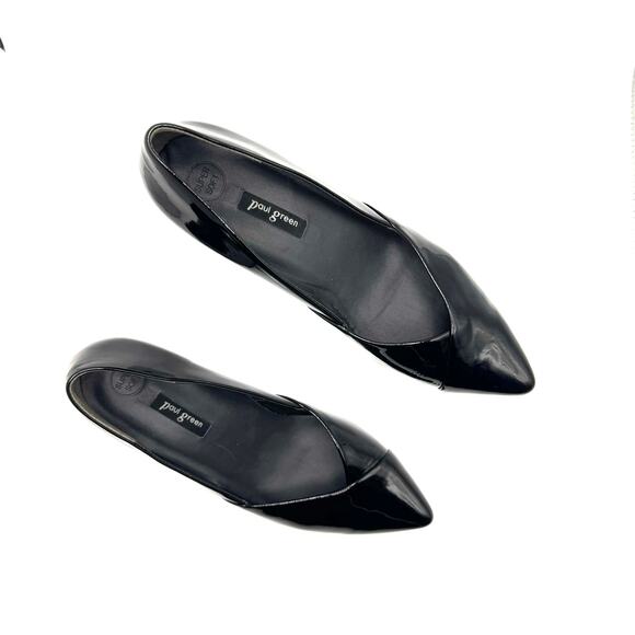 Paul Green black patent leather Rendi Pointed Toe Slip On Pumps 5.5 ( US 8) - Picture 16 of 16